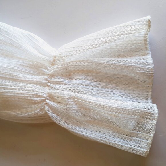 INA Anna-Rose dress Sz M white color LACE UPPER (front + back) SHEER SLEEVES NWT - Picture 9 of 16